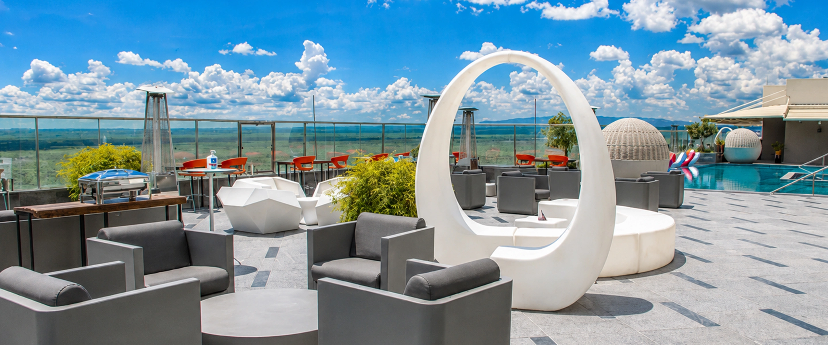 Emara Ole Sereni rooftop terrace and pool, Nairobi